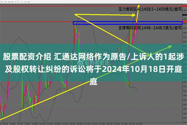 股票配资介绍 汇通达网络作为原告/上诉人的1起涉及股权转让纠纷的诉讼将于2024年10月18日开庭